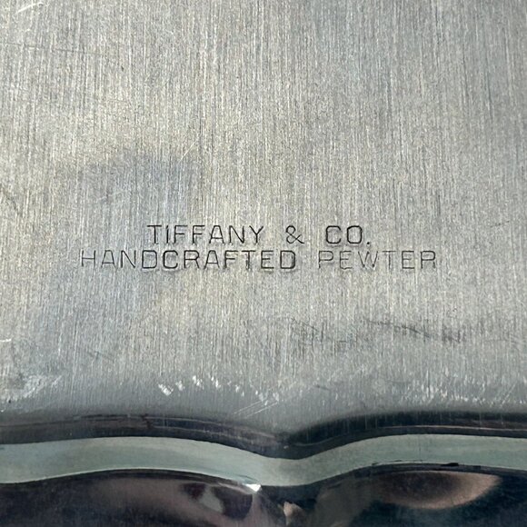 Vintage Tiffany & Co. Handcrafted Pewter Tray/Platter - with Tiffany Bag + Box - Picture 5 of 6